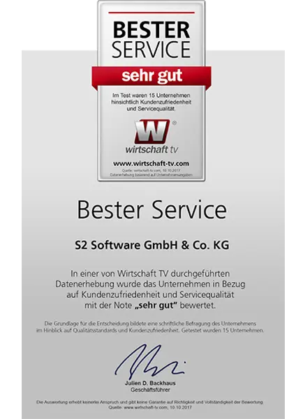Bester Service s2-Software GmbH & Co. KG