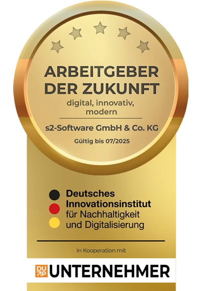 Auszeichnung Arbeitgeber der Zukunft s2-Software