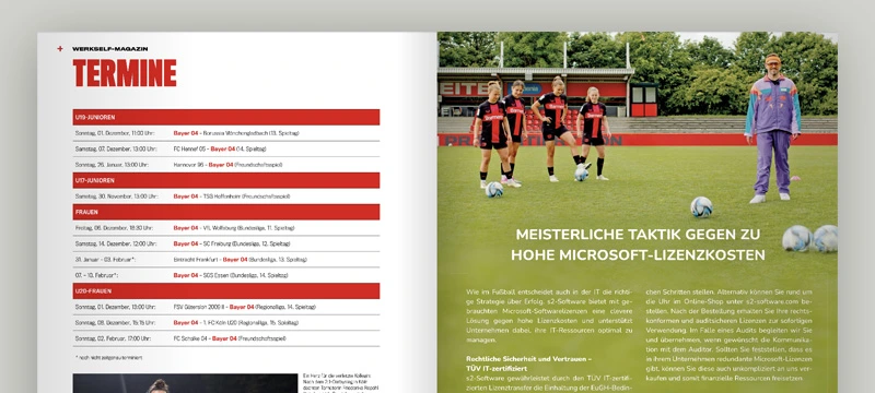 Gemeinsam meisterhaft: s2-Software & die Bayer 04 Frauen